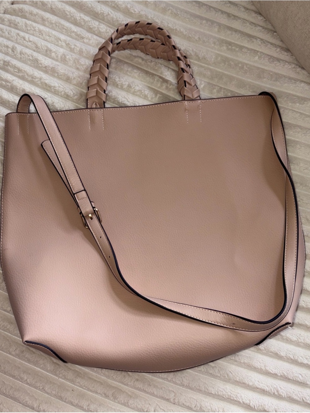 Jules Kae Blush Pink Vegan Leather Tote Bag New without tags never used